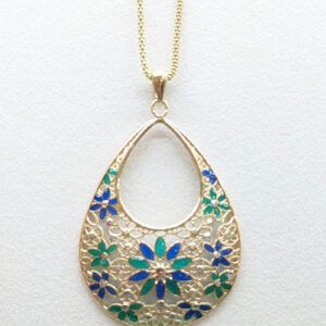 Pendente in filigrana d'argento oro