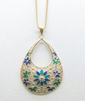 Pendente in filigrana d'argento oro