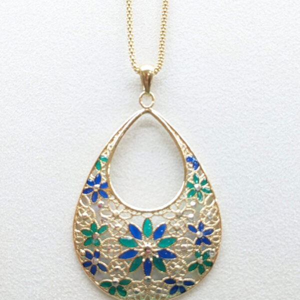 Pendente in filigrana d'argento oro