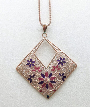 Pendente in filigrana d'argento oro