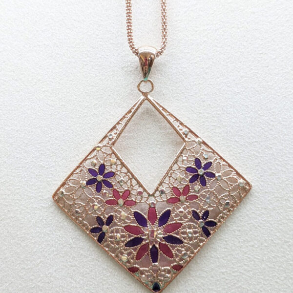 Pendente in filigrana d'argento oro